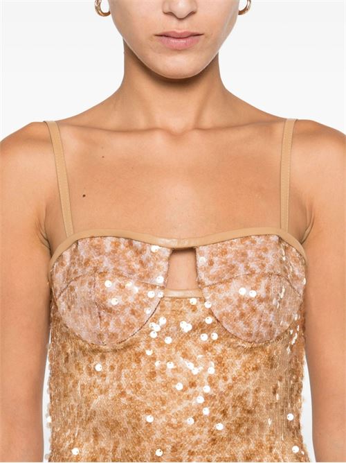 Sequin dress DAVID KOMA | PF25DK104DBROWN